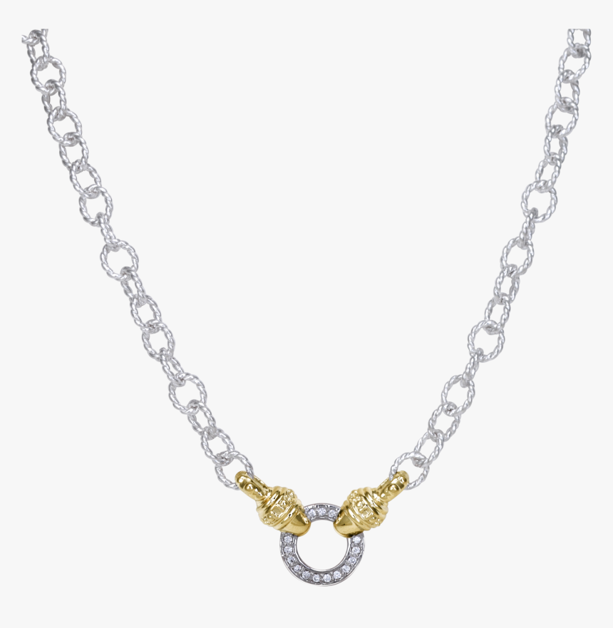 14ky/ss Fancy Link Diamond Necklace - Designs Fancy Necklaces, HD Png Download, Free Download