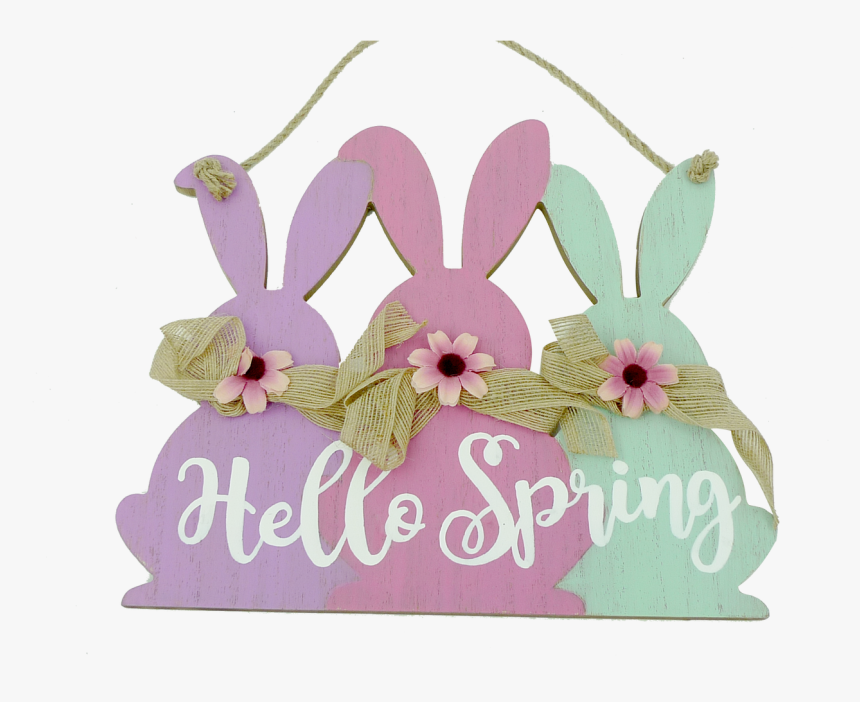 Hello Spring Wooden Bunny Sign - Cattleya, HD Png Download, Free Download