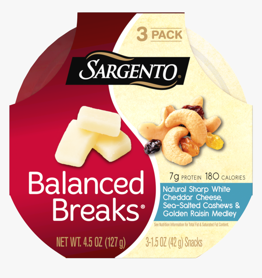 Sargento® Balanced Breaks®, Natural Sharp White Cheddar - Sargento Balanced Breaks, HD Png Download, Free Download