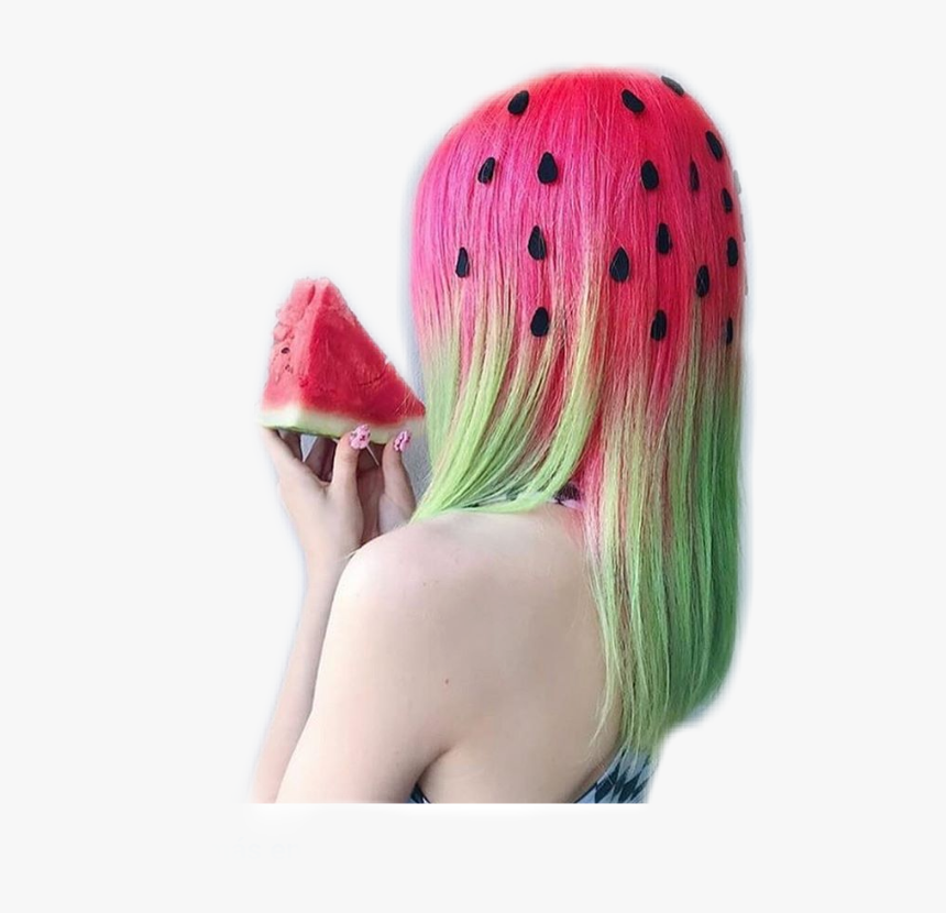 #sandia🍉 - Watermelon Hairstyle, HD Png Download, Free Download