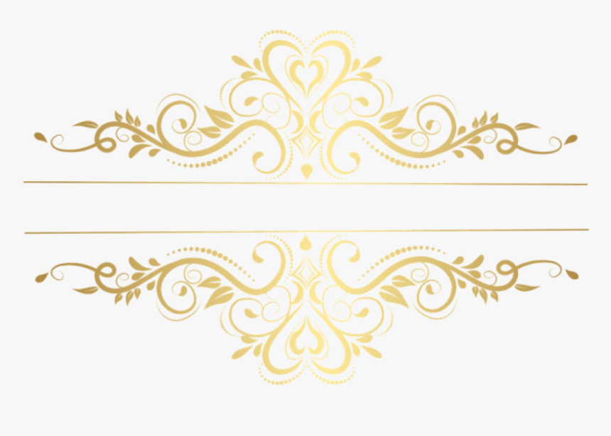 Free Png Download Gold Element Decorative Transparent - Gold Decorative Elements Decorative Clipart Png, Png Download, Free Download