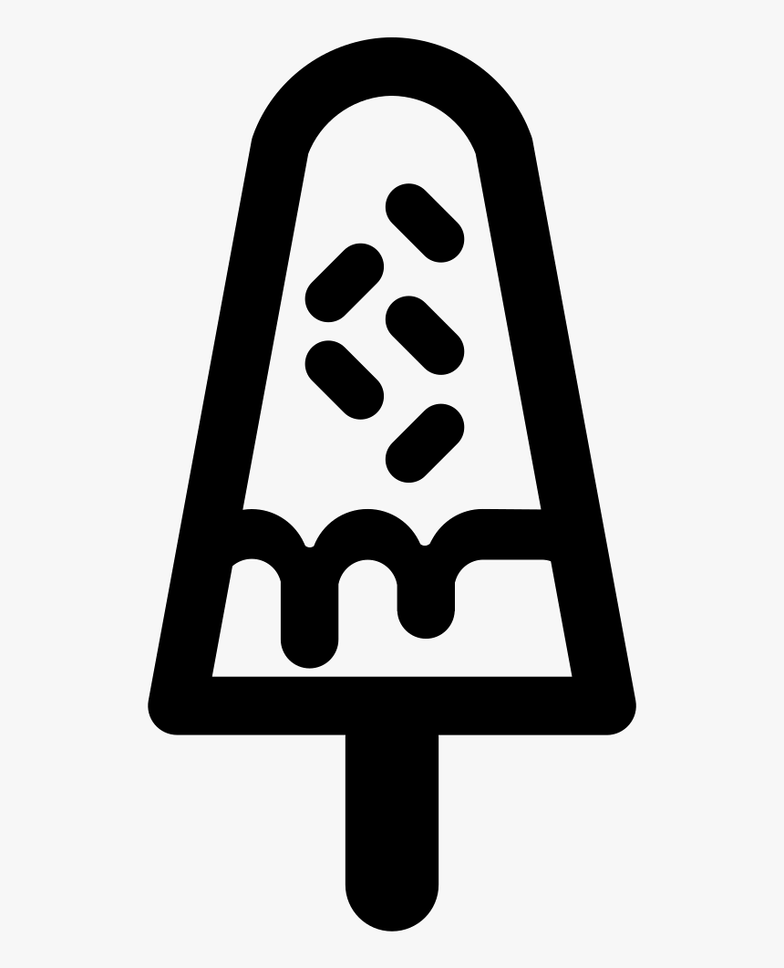 Melting Ice Cream Stick With Syrop And Chocolate Chips - Icon, HD Png Download, Free Download