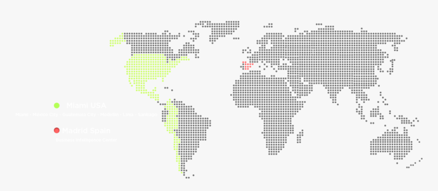Mapa Puntos Presencia Aikiu - World Map, HD Png Download, Free Download