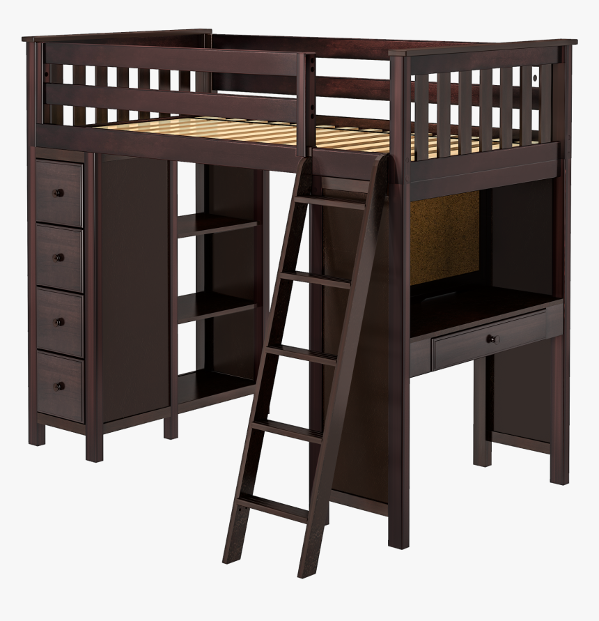 Jackpot 5-e - Kids Low Loft Bed With Dresser, HD Png Download, Free Download