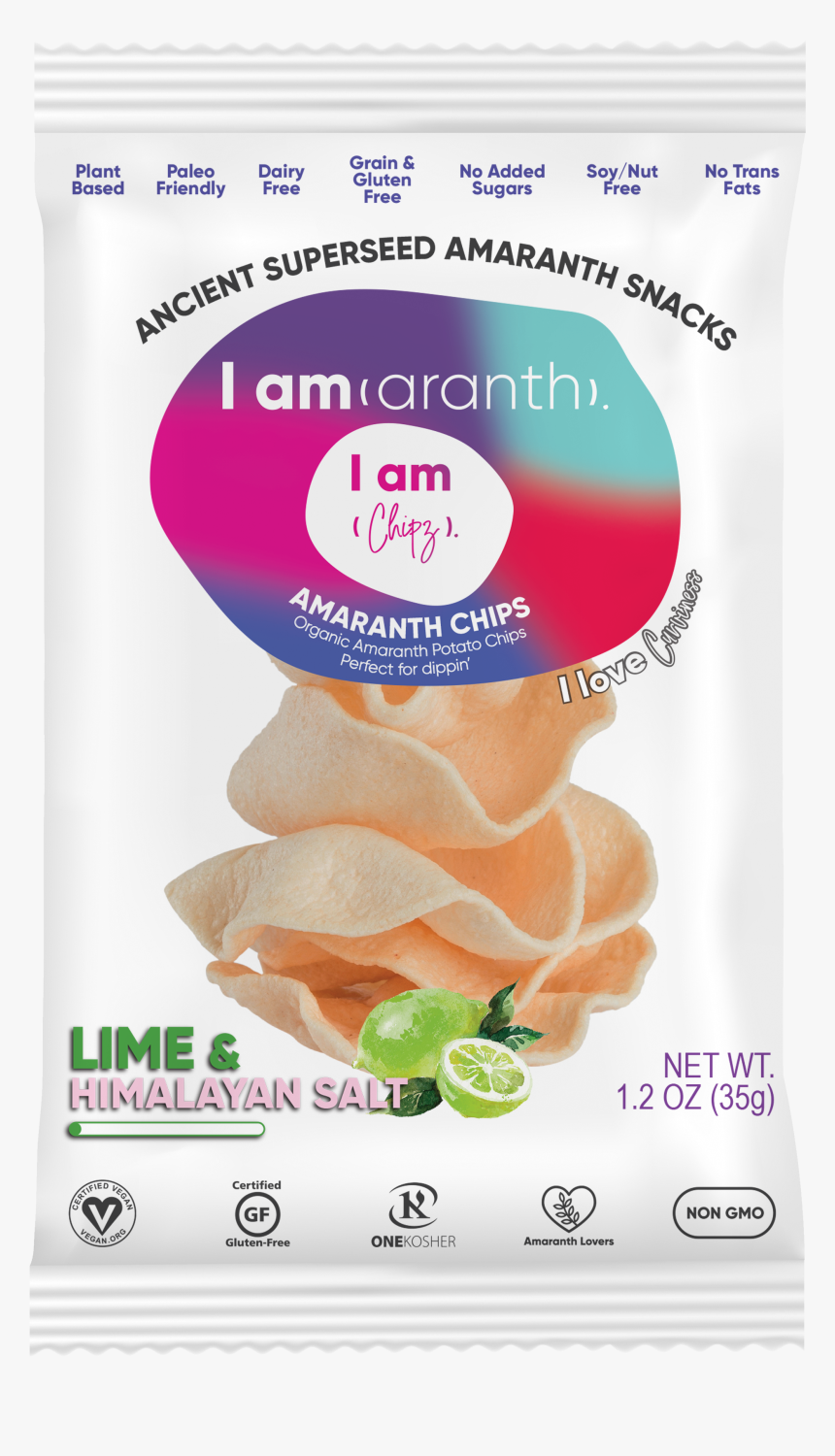 Lime & Himalayan Salt Organic Amaranth Potato Chips - Am Aranth, HD Png Download, Free Download