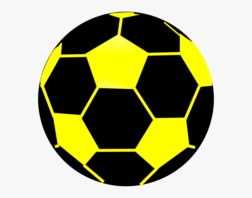 Black And Yellow Soccer Ball, HD Png Download, Free Download