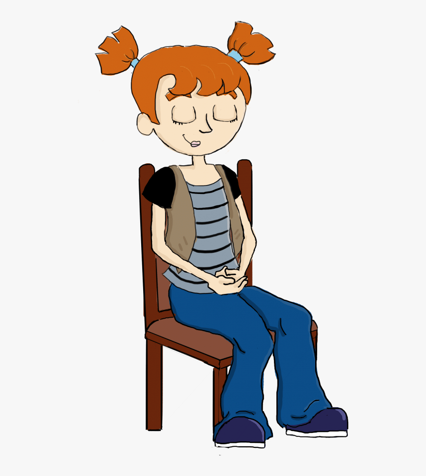 Lonely Clipart Anxious Child - Sit On Chair Clipart, HD Png Download, Free Download