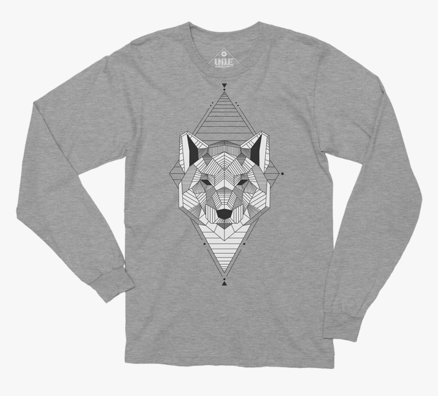 Geo Wolf Tattoo - T-shirt, HD Png Download, Free Download