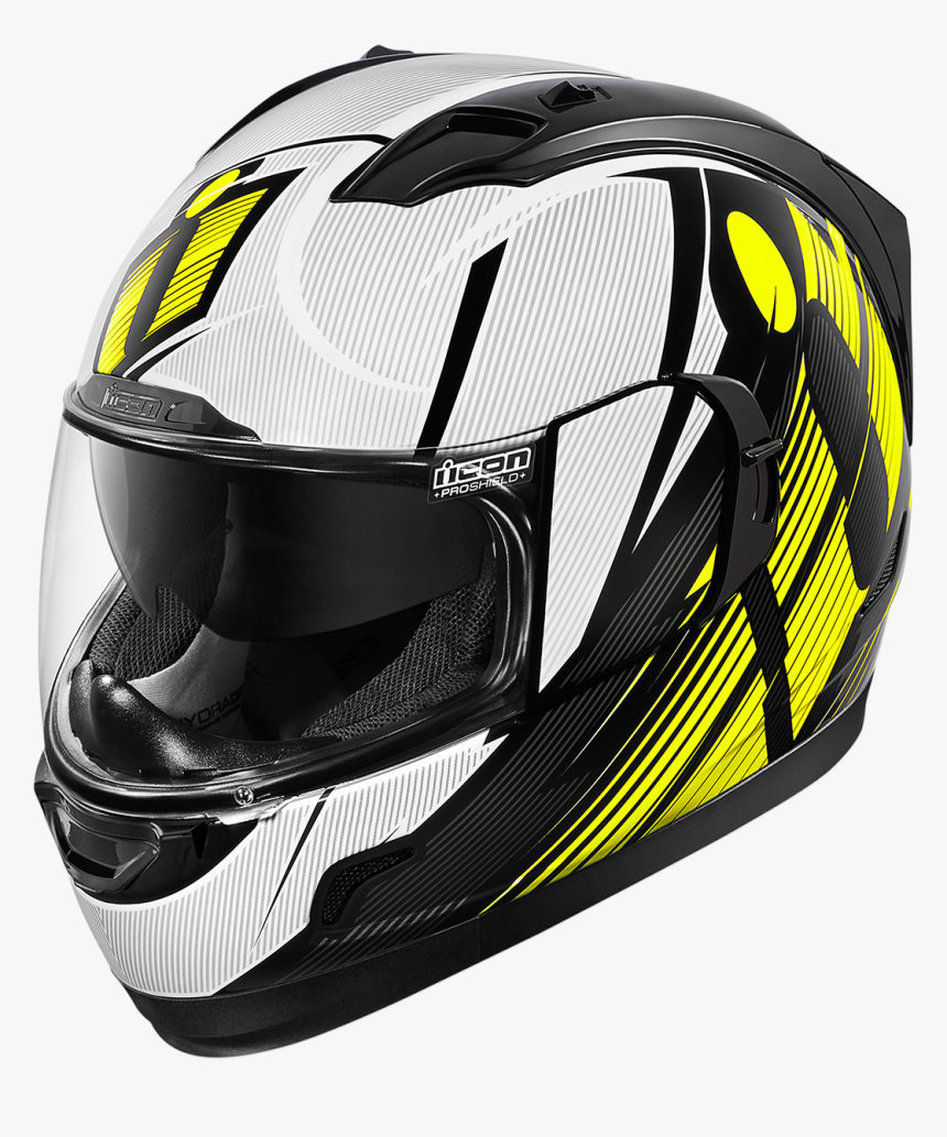 Icon Primary Alliance Gt High Vis Yellow Drop Shield - Hi Vis Motorcycle Helmet, HD Png Download, Free Download