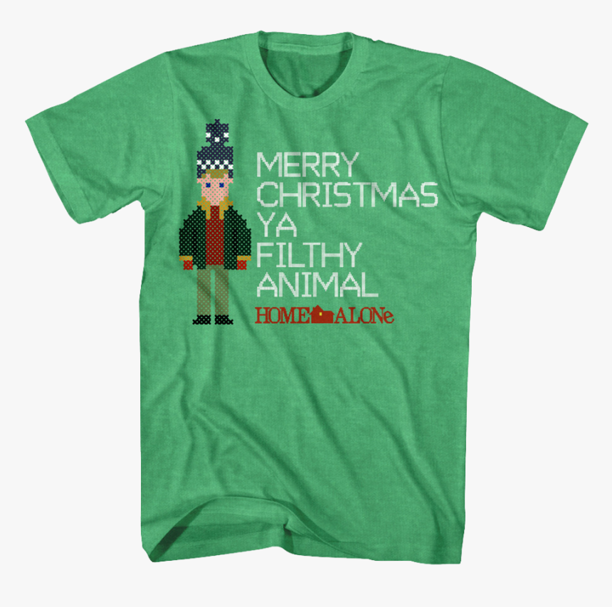 Merry Christmas Filthy Animal Home Alone T-shirt - Home Alone Shirt Merry Christmas Ya Filthy Animal Shirt, HD Png Download, Free Download