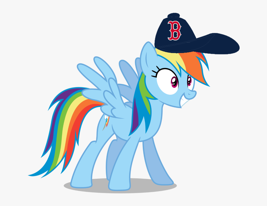 Rainbow Dash Wearing A Boston Red Sox Cap - Mlp Fim Rainbow Dash Vector, HD Png Download, Free Download