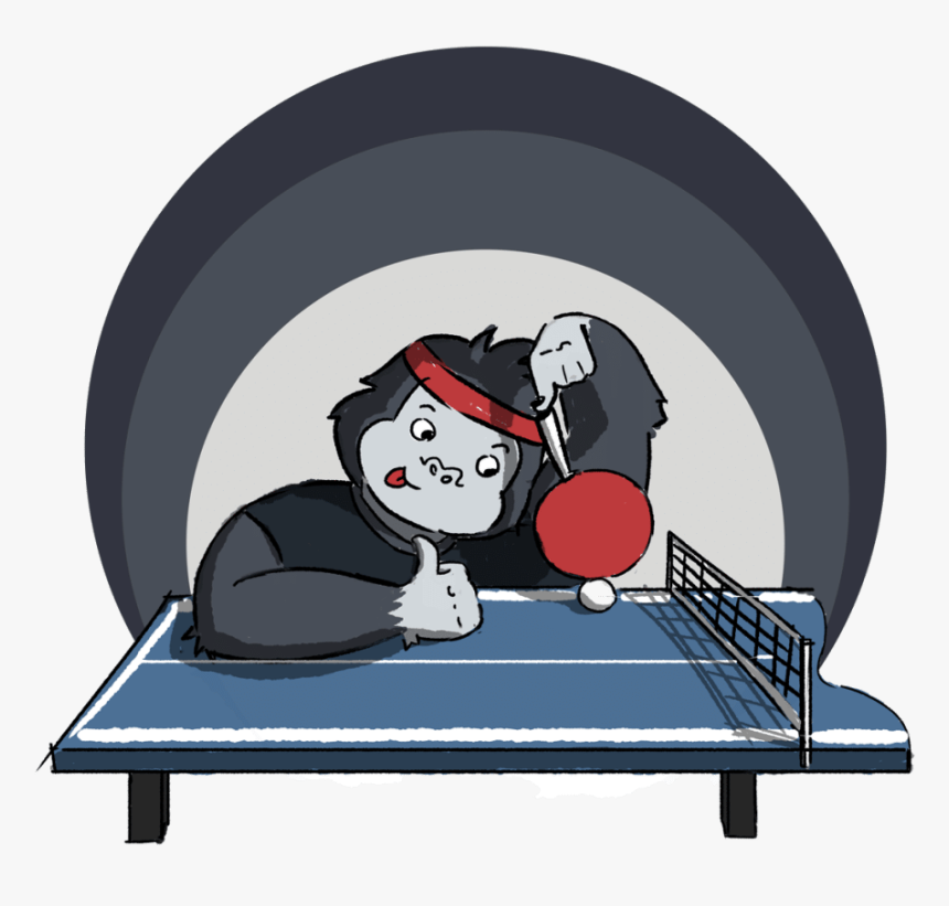 Fold Up Ping Pong Tables - Cartoon, HD Png Download, Free Download
