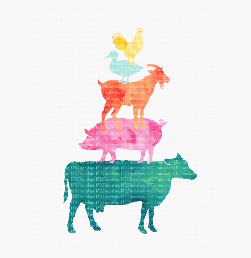 Farm Animals Watercolor, HD Png Download, Free Download