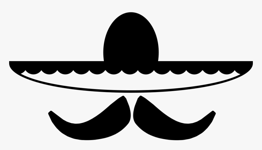 Mexican Hat And Mustache - Mexican Sombrero Logo Black, HD Png Download, Free Download