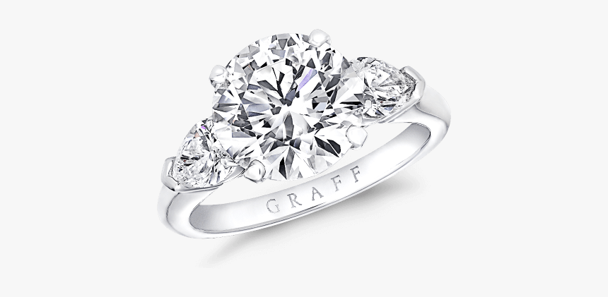 A Graff Round Brilliant Cut Diamond Promise Engagement - Graff Round Diamond Ring, HD Png Download, Free Download