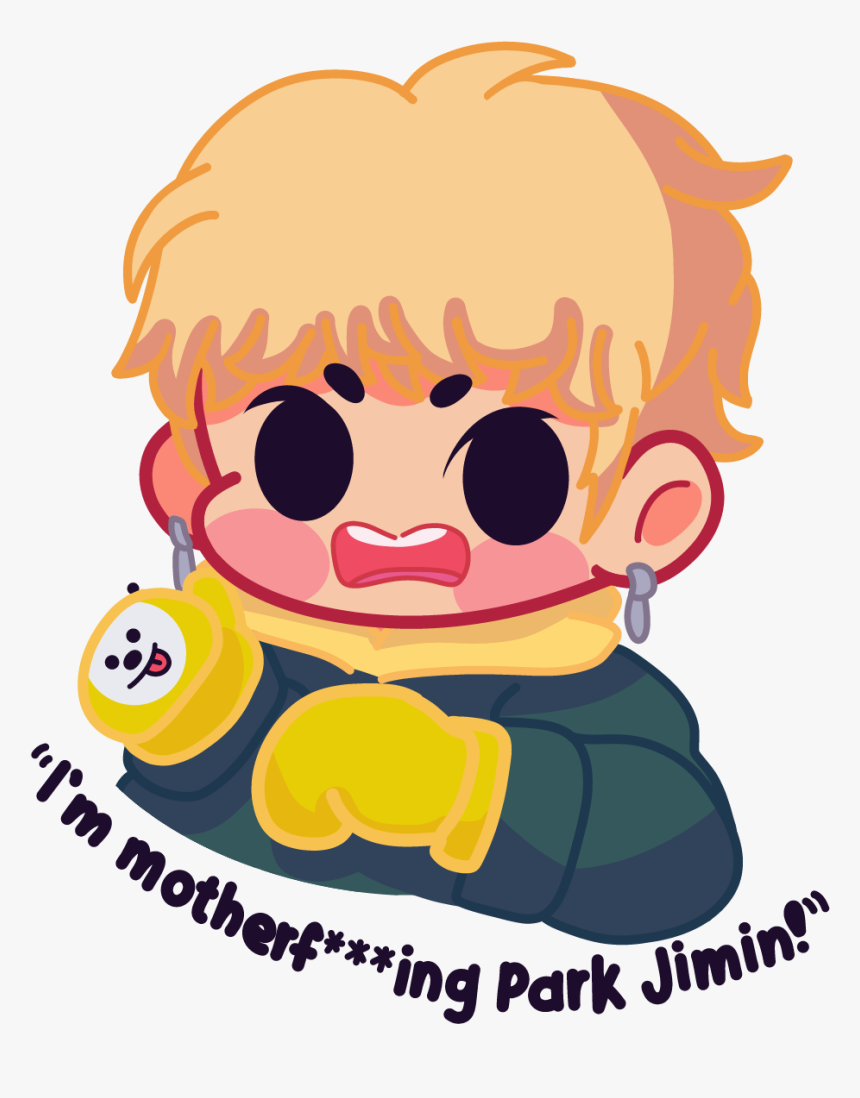 Image Of Jimin "i"m Park Jimin - Cartoon, HD Png Download, Free Download