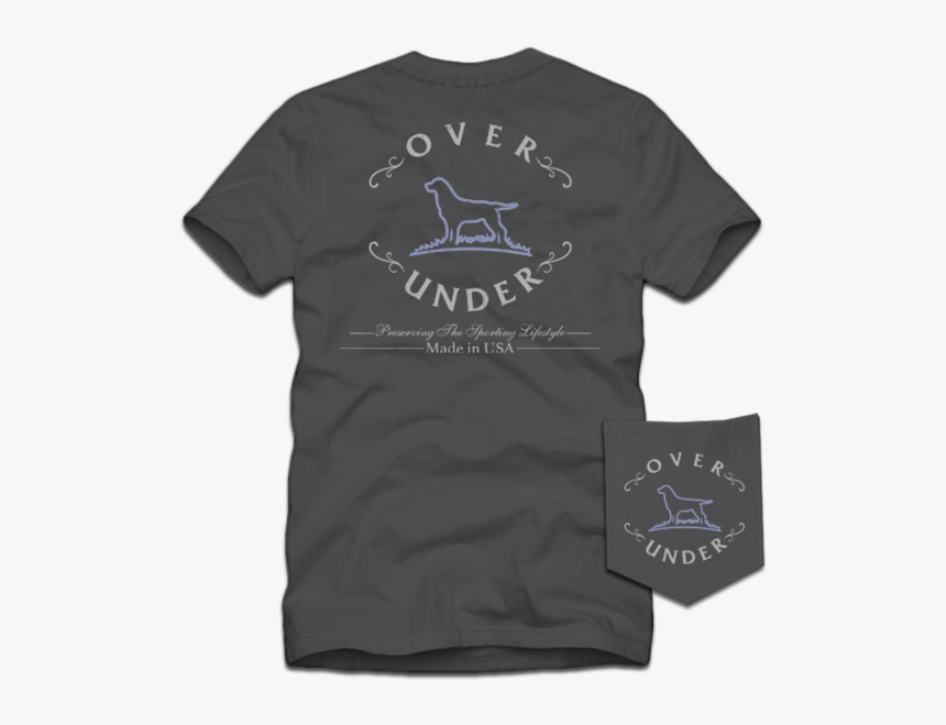 Over Under Short Sleeve Antique Logo Outline T-shirt - Active Shirt, HD Png Download, Free Download