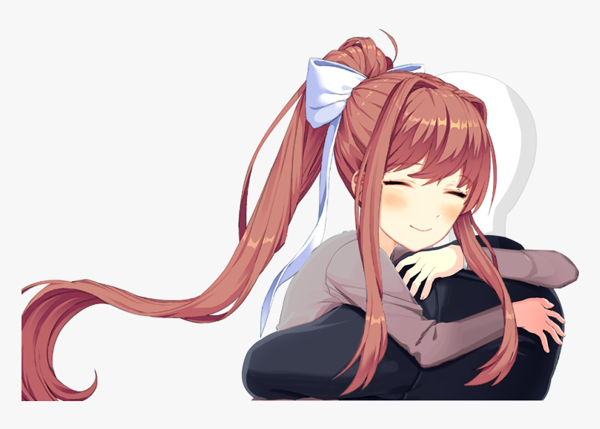 Ddlc Hugging Monika, HD Png Download - kindpng.