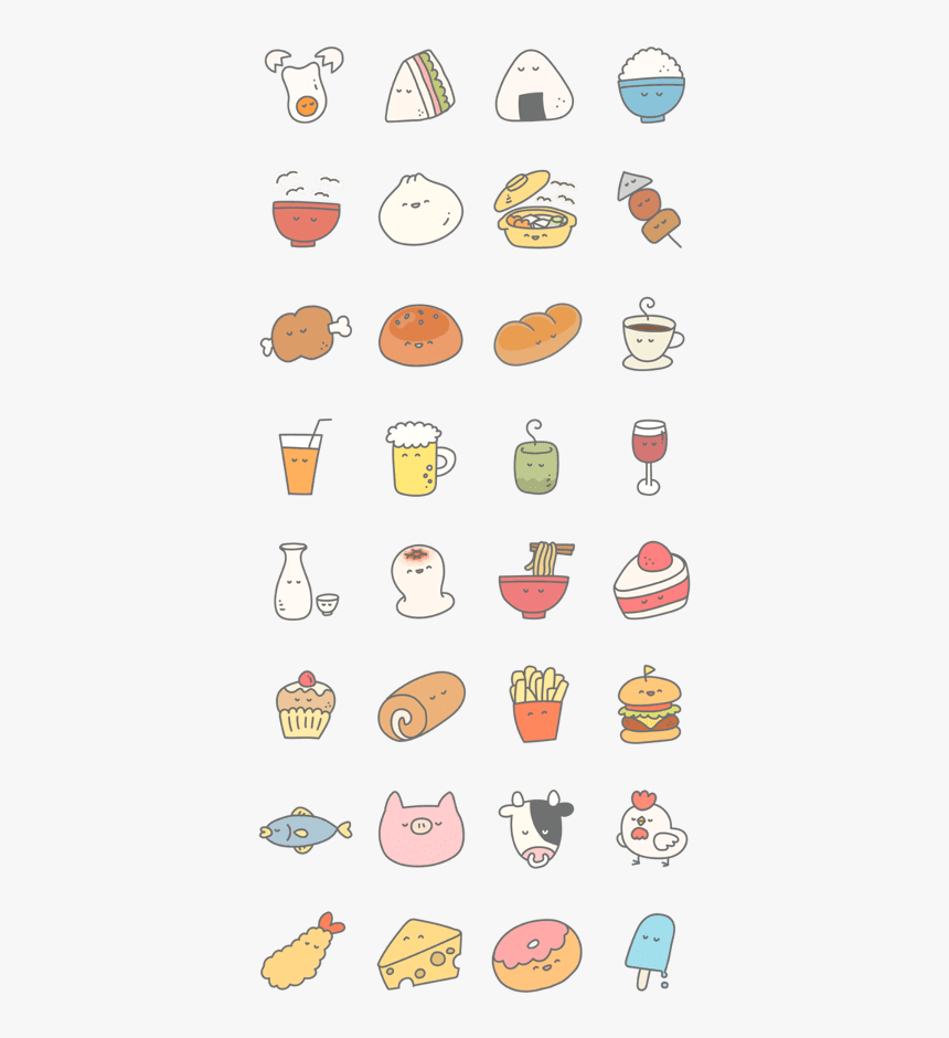 Cute Foods Stickers, HD Png Download, Free Download
