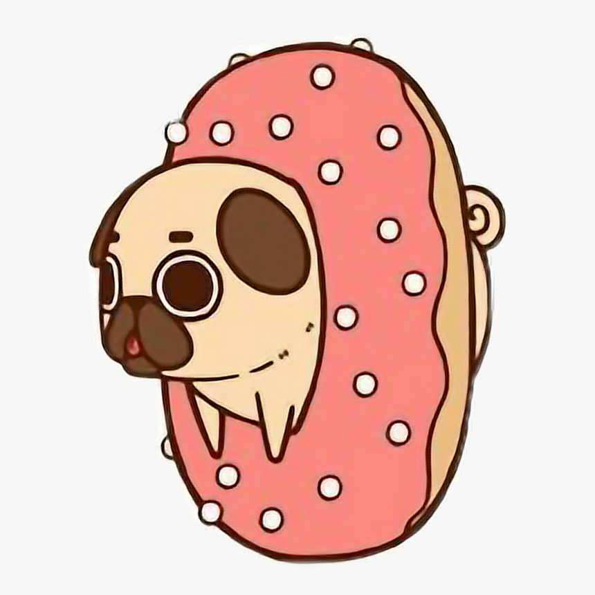 Cute Kawaii Pug Chibi Food Png Pug Cute Kawaii Chibi - Puglie Pug, Transparent Png, Free Download