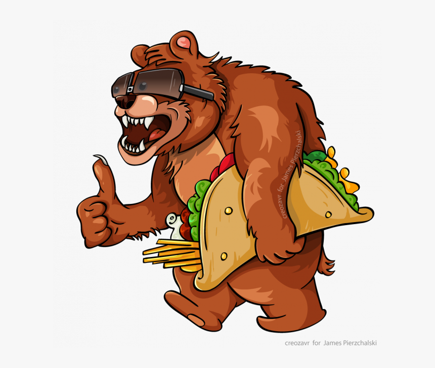 Taco Bear - Cartoon, HD Png Download, Free Download