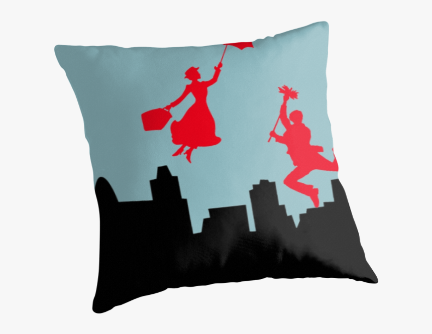 Mary Poppins Throw Pillows T-shirt Cushion - Mary Poppins Musical, HD Png Download, Free Download