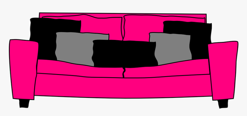 Couch With Pillows Clip Art, HD Png Download, Free Download