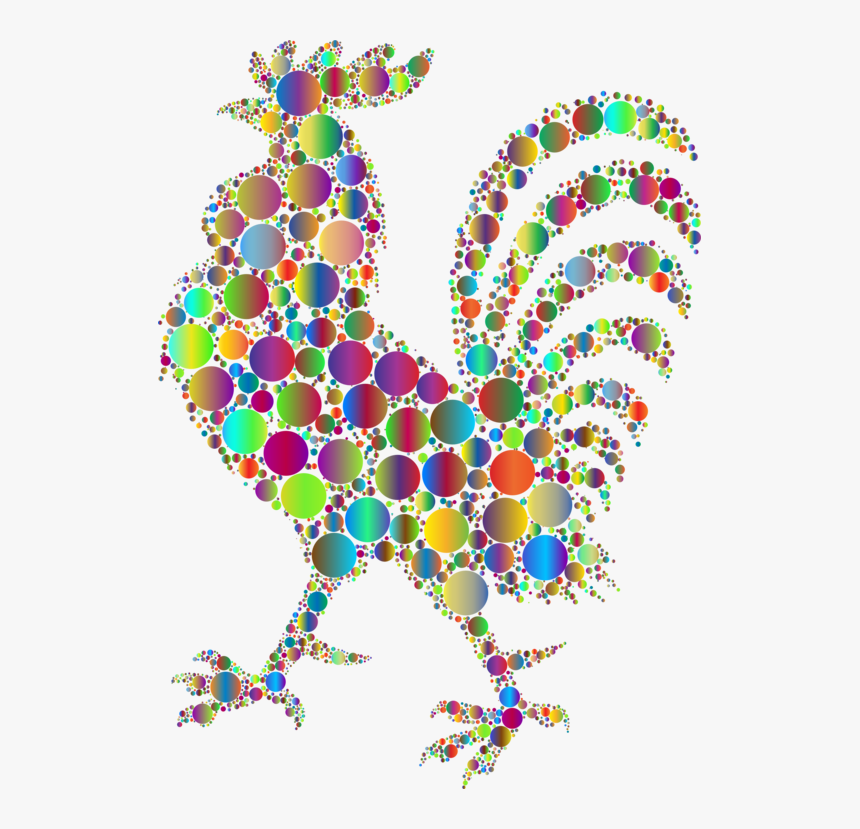 Coloring Book,rooster,chicken - Colorful Rooster Clipart, HD Png Download, Free Download