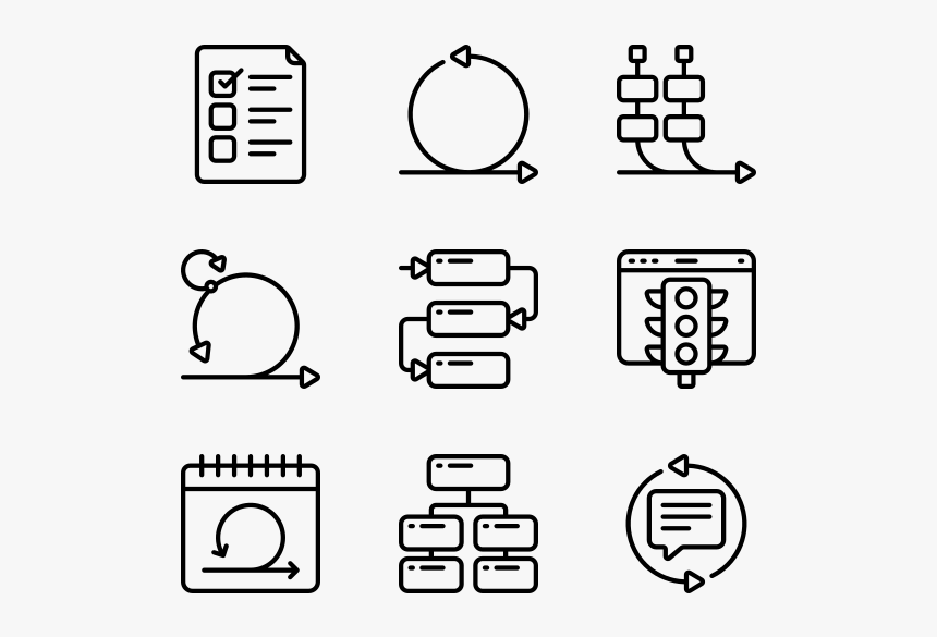 Agile Icon Packs - Icon Black And White, HD Png Download, Free Download