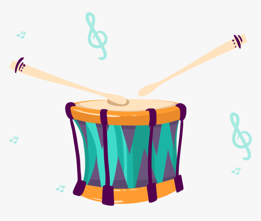 Instrument Clipart Hand Drum - Drum Cartoon Png, Transparent Png, Free Download