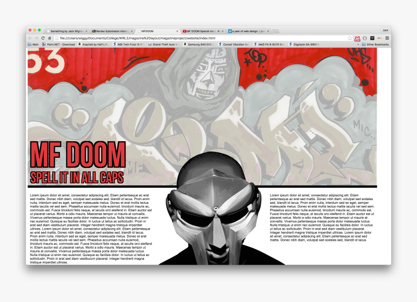 Screen Shot 2015 10 21 At - Mf Doom, HD Png Download, Free Download