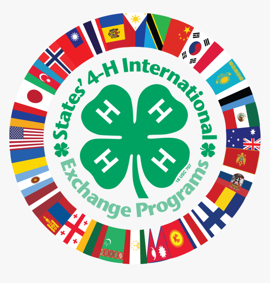 States" 4-h 32 Flags Logo - 4 H Clover, HD Png Download, Free Download