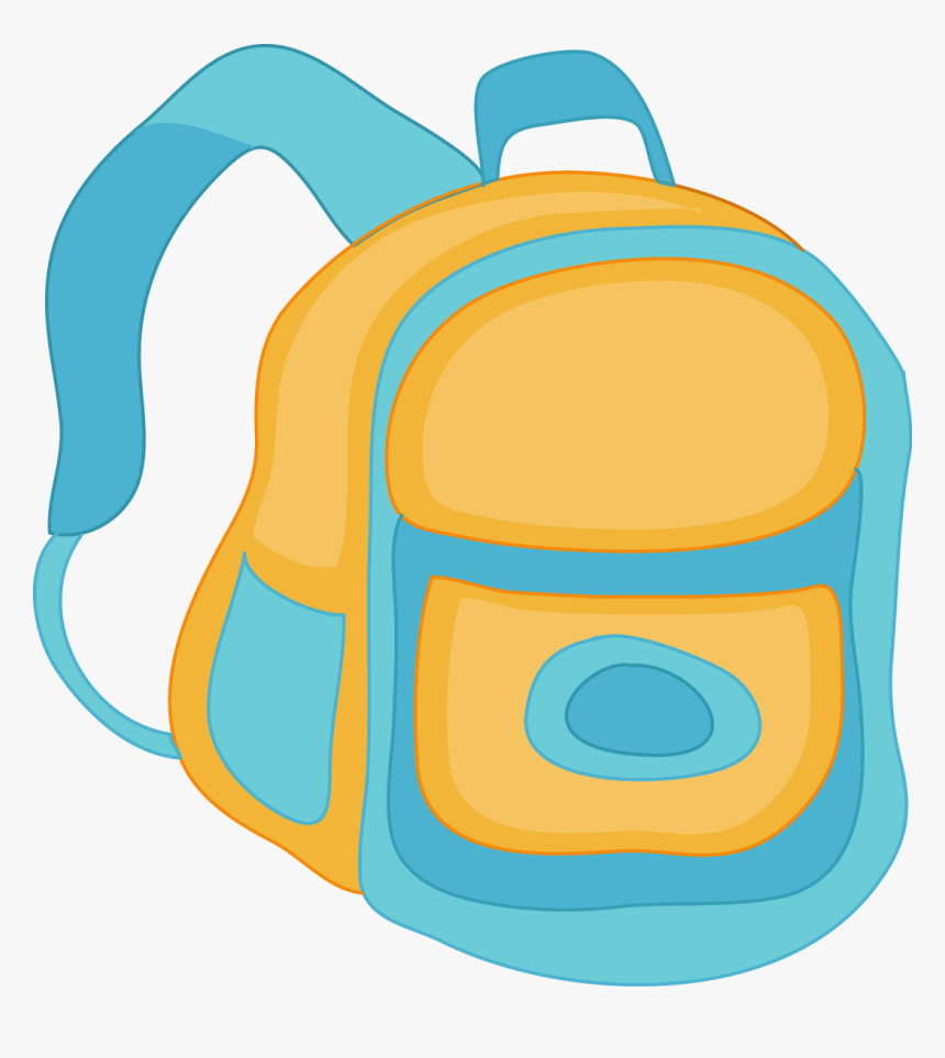First Day Of Speech Ideas Blue And Yellow Backpack, HD Png Download, Free Download