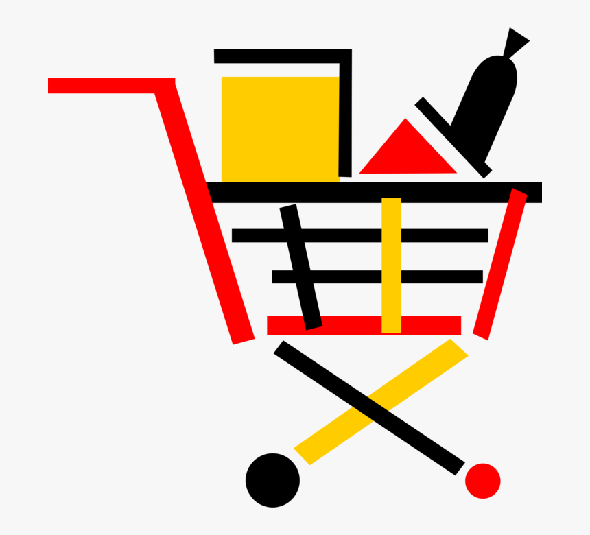 Vector Illustration Of Supermarket Grocery Store Shopping, HD Png Download, Free Download