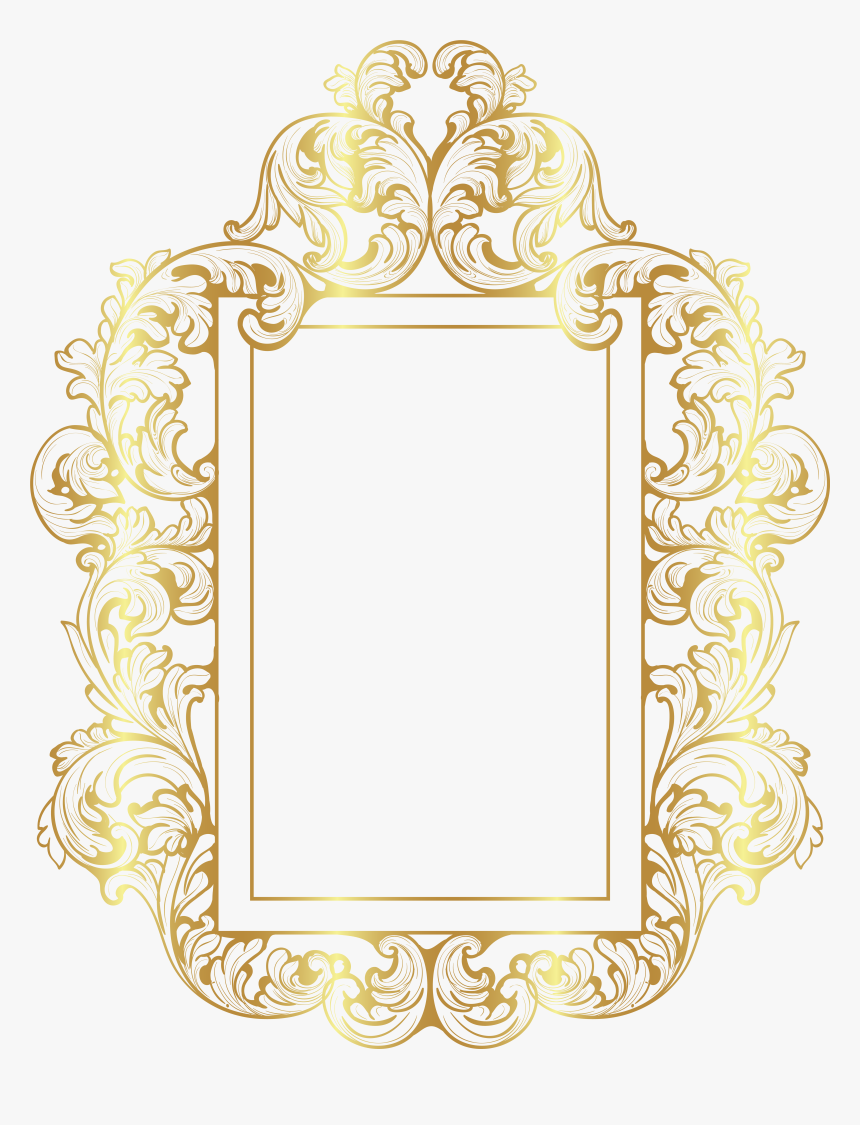 Decorative Gold Frame Border Clipart Image, HD Png Download, Free Download