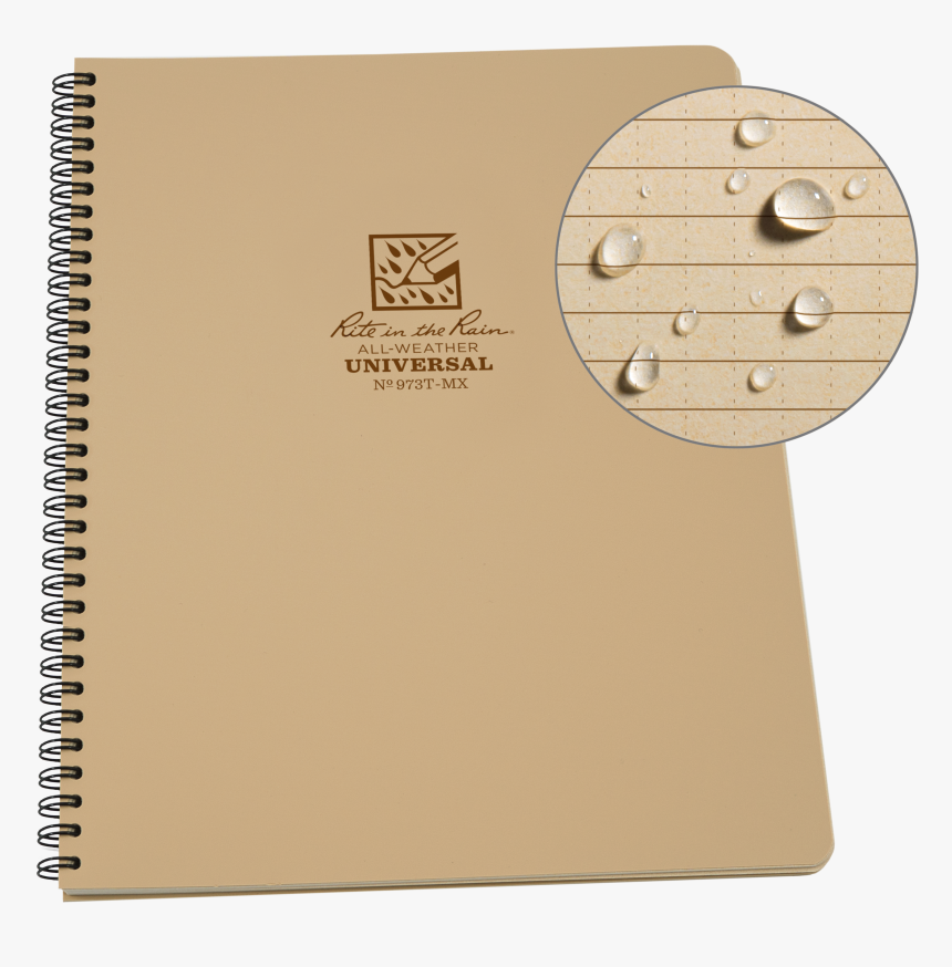 Rite In The Rain Weatherproof Side Spiral Notebook,, HD Png Download, Free Download