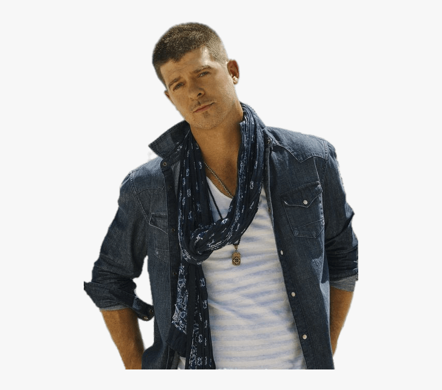 Robin Thicke Posing - Robin Thicke Haircut, HD Png Download, Free Download