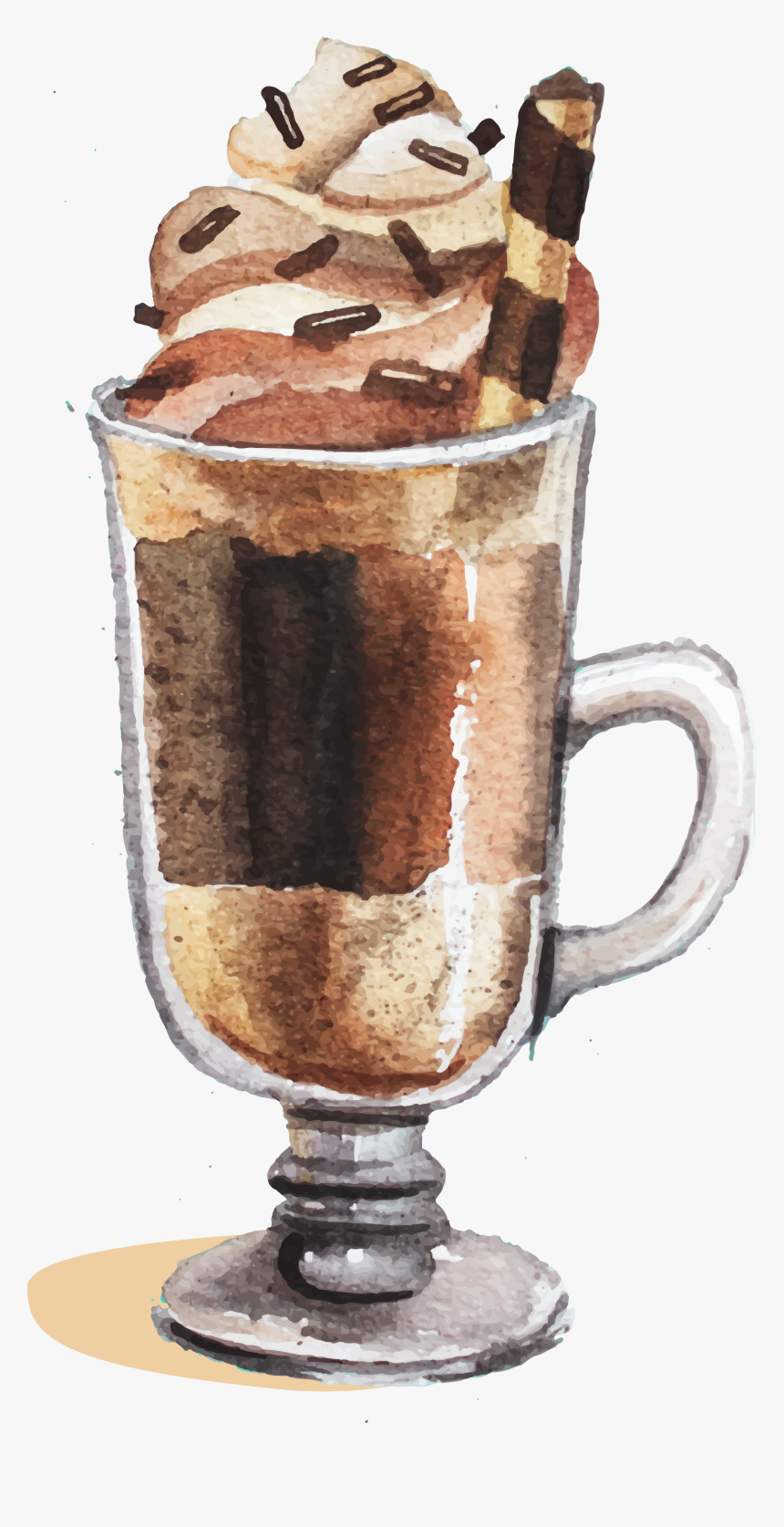 Milkshake Drawing Hot Chocolate - Hot Chocolate Drawing Png, Transparent Png, Free Download