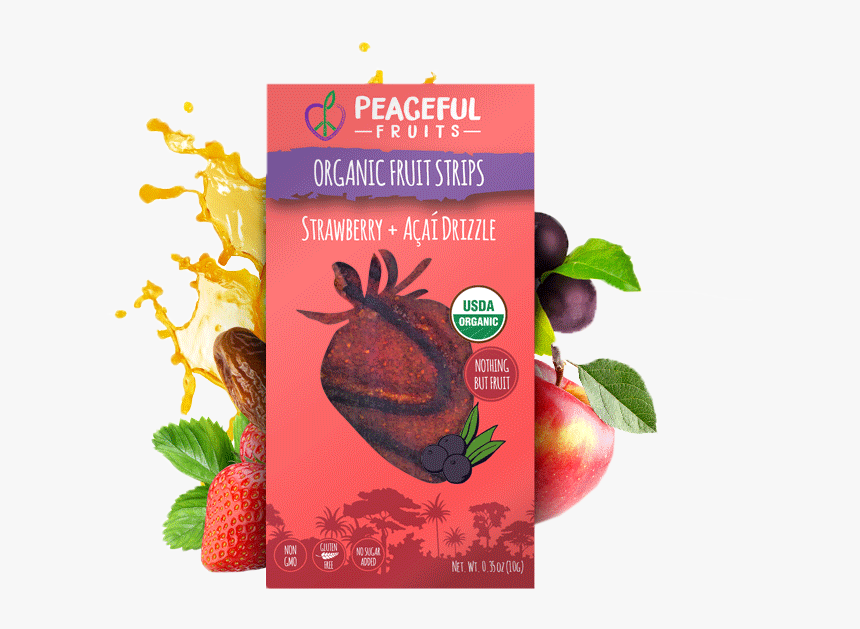 Strawberry Acai Drizzle - Fruit Snacks Peaceful, HD Png Download, Free Download