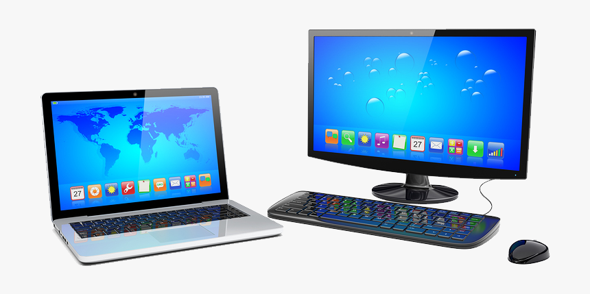 Desktop-laptop - Desktop Pc And Laptop, HD Png Download, Free Download