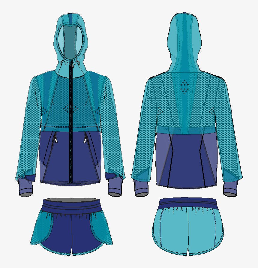 Run Jacket And Short - Hoodie, HD Png Download, Free Download