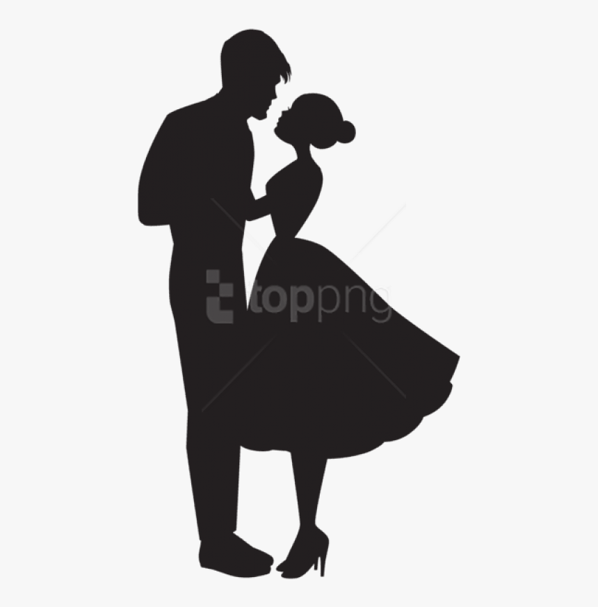 Free Png Love Couple Silhouette Png Png - Couple Silhouette Clip Art, Transparent Png, Free Download