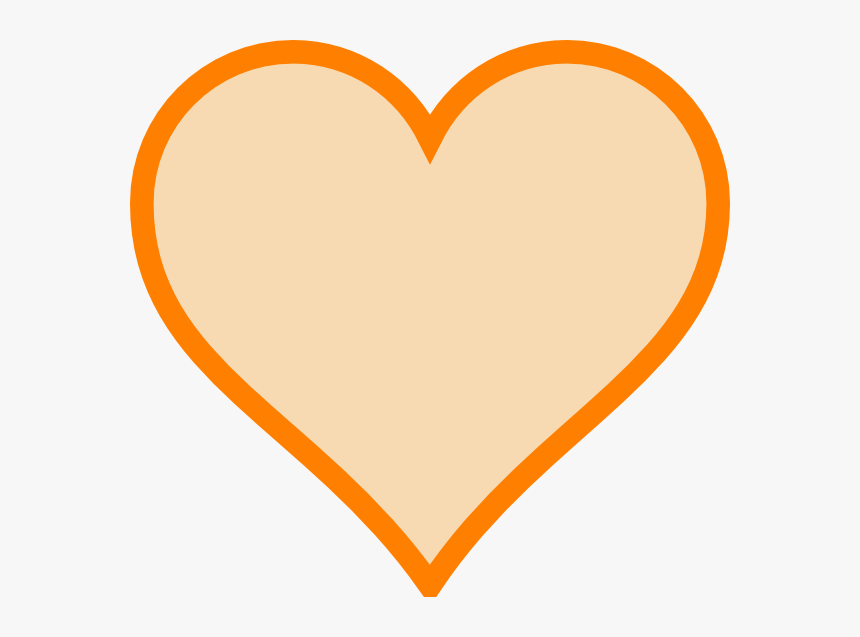 Solid Orange Heart Svg Clip Arts - Heart Color Orange Png, Transparent Png, Free Download