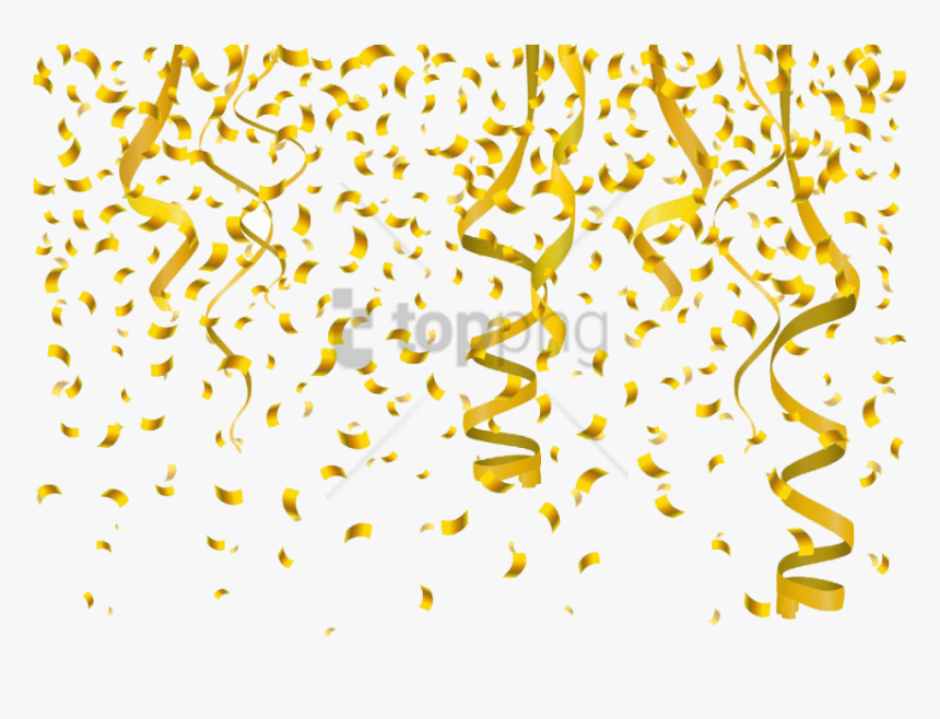 Free Png Gold Golden Ribbon Background Png Image With - Gold Ribbon Confetti Png, Transparent Png, Free Download