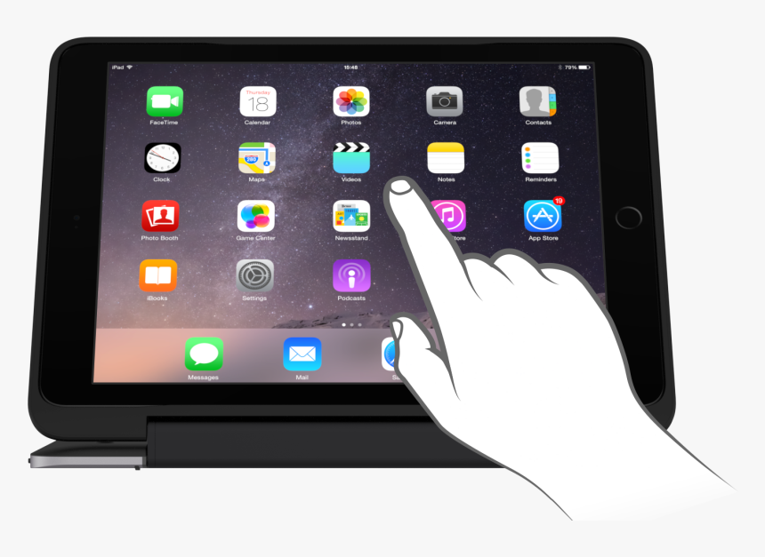 Illustrated Hand Pointing Grey - Best Ipad In The World, HD Png Download, Free Download