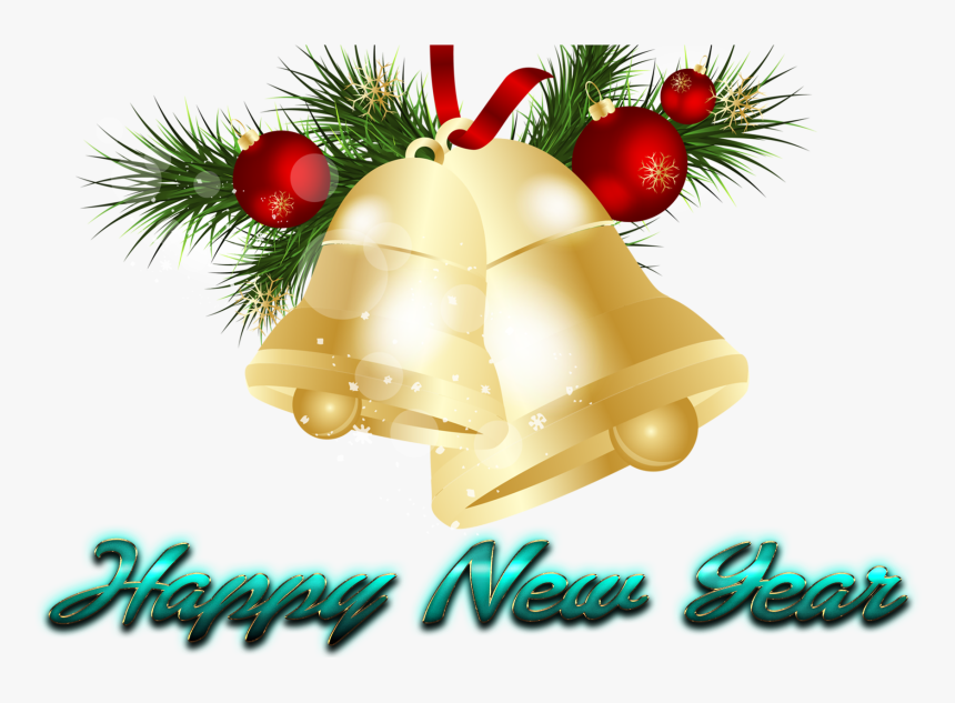 Happy New Year Png Free Background - Christmas Jingle Bell Png, Transparent Png, Free Download