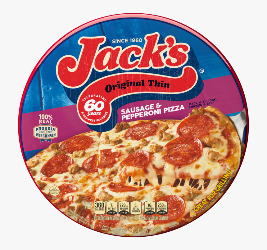 Jack"s Original Thin Crust Sausage & Pepperoni Frozen - Pizza, HD Png Download, Free Download