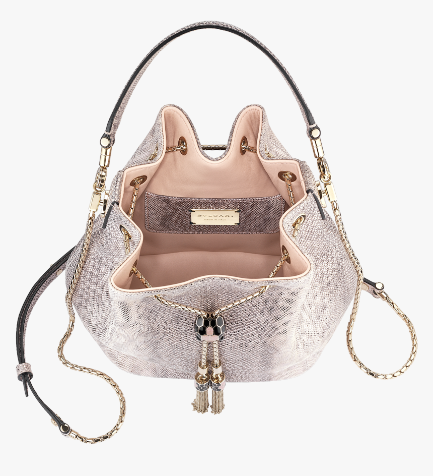 Serpenti Forever Bucket Bucket Karung Leather Silver - Bvlgari Serpenti Forever Bucket, HD Png Download, Free Download