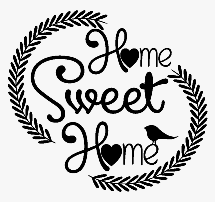 Sticker Home Sweet Home Lauriers Ambiance Sticker Kc10785 - Illustration, HD Png Download, Free Download