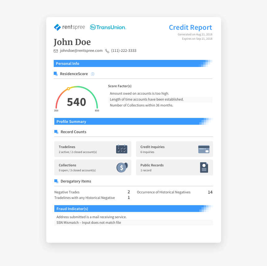 Rental Application Credit Report, HD Png Download, Free Download